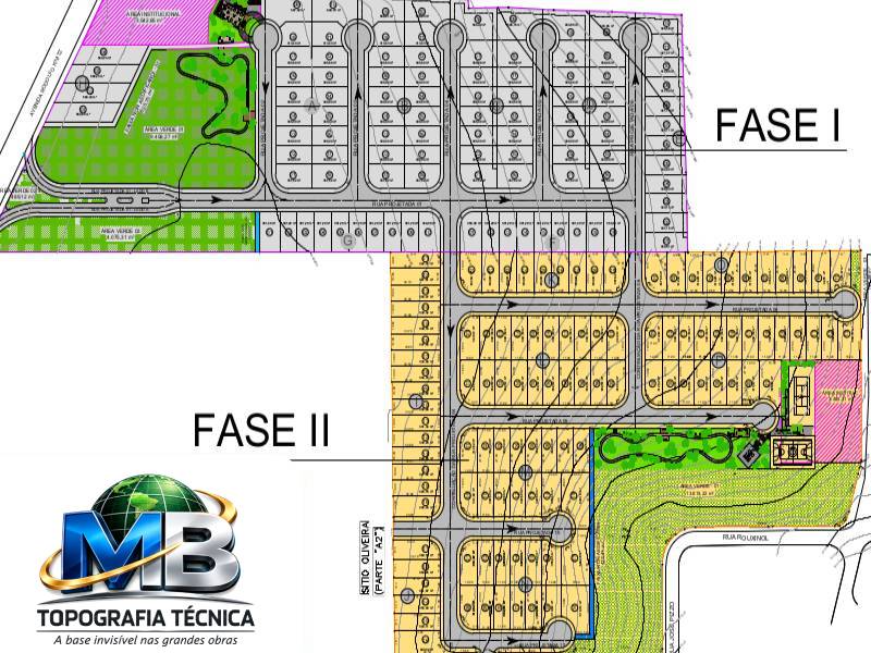 Projeto de loteamento - Fases I e II